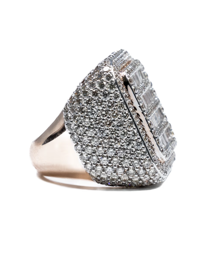Sqaure Diamond Baguette Ring